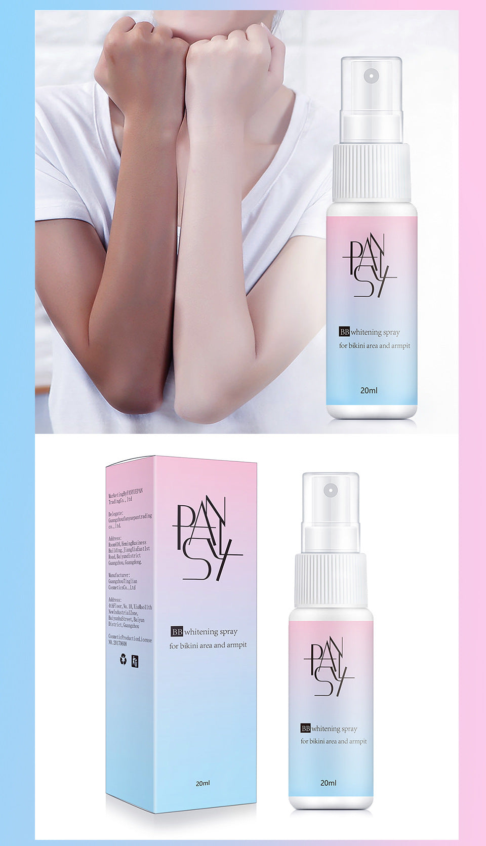 Spray Fond de Teint BB Cream 20ml – Correcteur Hydratant & Éclat Longue Durée