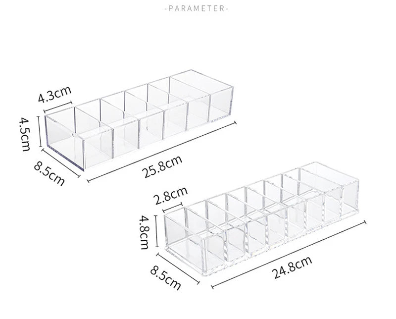 Organisateur Cosmétiques Acrylique Transparent – Boîte de Rangement Maquillage & Bijoux pour Bureau