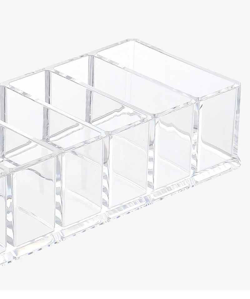 Organisateur Cosmétiques Acrylique Transparent – Boîte de Rangement Maquillage & Bijoux pour Bureau