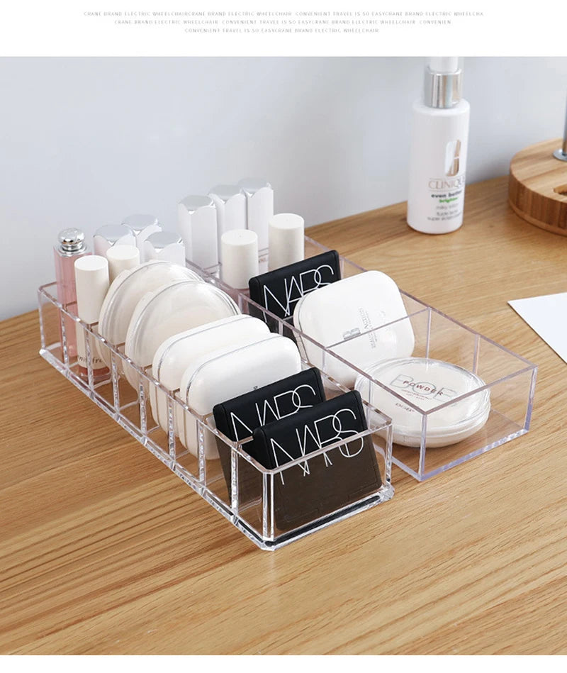 Organisateur Cosmétiques Acrylique Transparent – Boîte de Rangement Maquillage & Bijoux pour Bureau