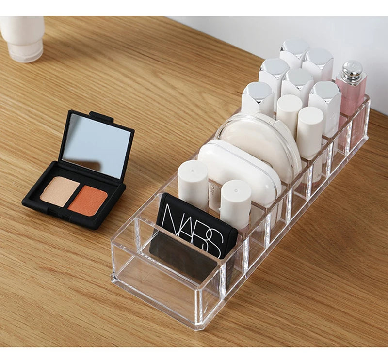 Organisateur Cosmétiques Acrylique Transparent – Boîte de Rangement Maquillage & Bijoux pour Bureau