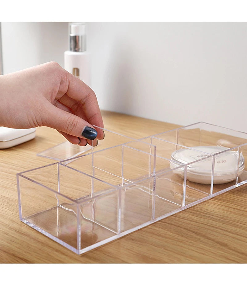 Organisateur Cosmétiques Acrylique Transparent – Boîte de Rangement Maquillage & Bijoux pour Bureau
