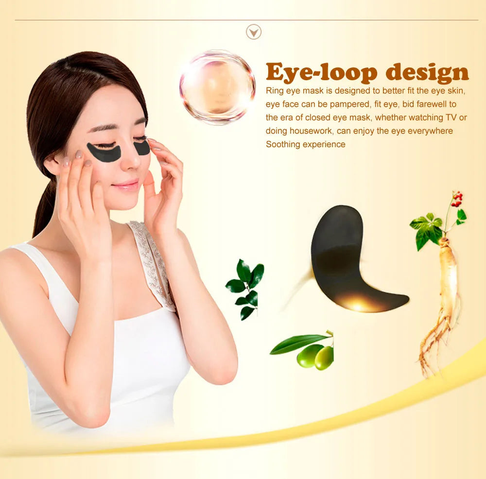 Masque Yeux Or & Collagène – 20 Pièces (10 Paires) Soin Raffermissant & Hydratant