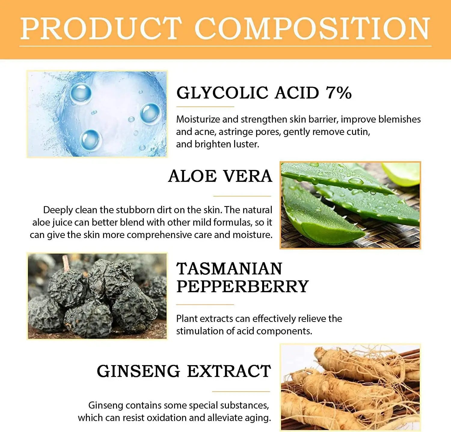 Solution Tonique à l'Acide Glycolique 7% – Soin Anti-Acné & Hydratant 100ml