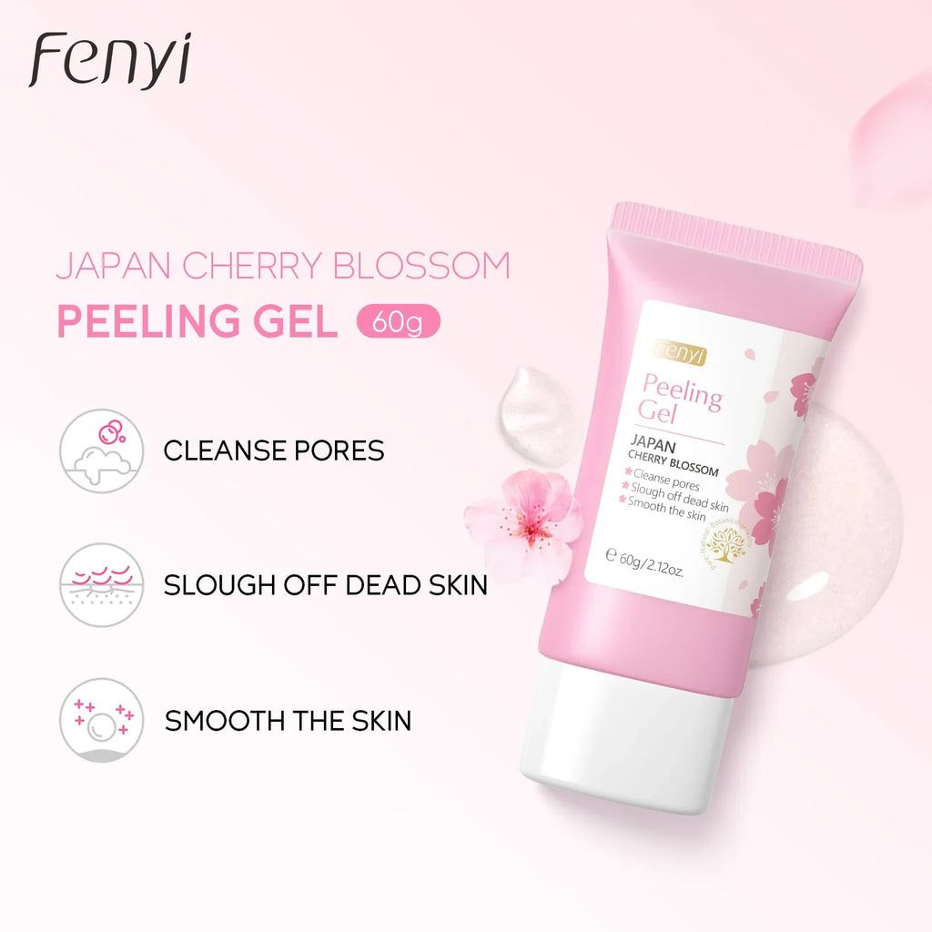 Gel Exfoliant Visage Sakura FENYI – Soin Nettoyant & Hydratant 60g