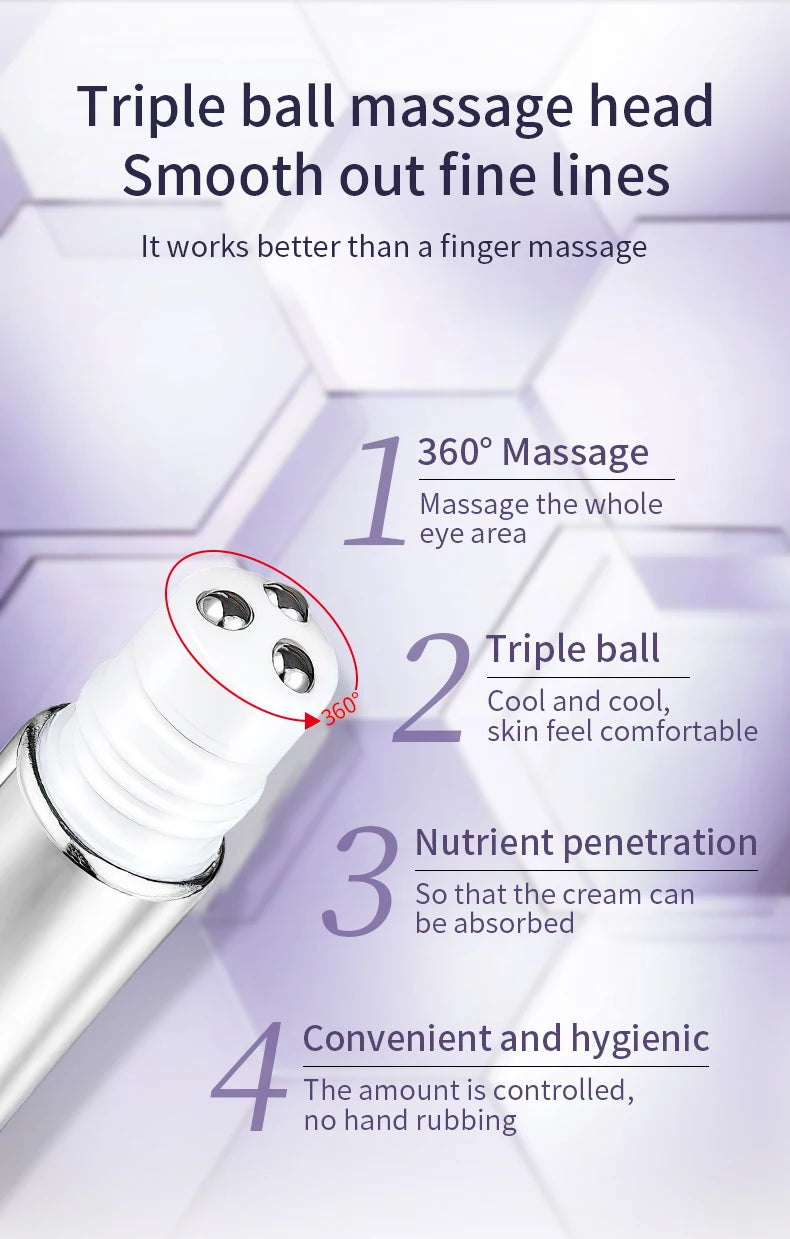 Crème Yeux Roller Massant O'CHEAL – Anti-rides, Anti-Cernes & Acide Hyaluronique 20g