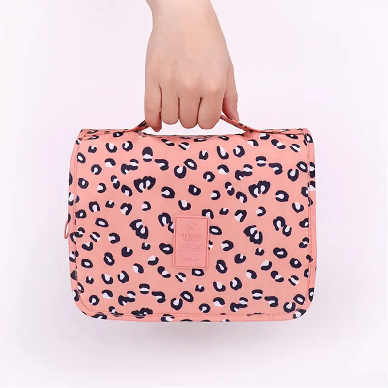 Trousse de Maquillage Voyage Femme – Pochette Imperméable avec Crochet pour Toilettes & Cosmétiques