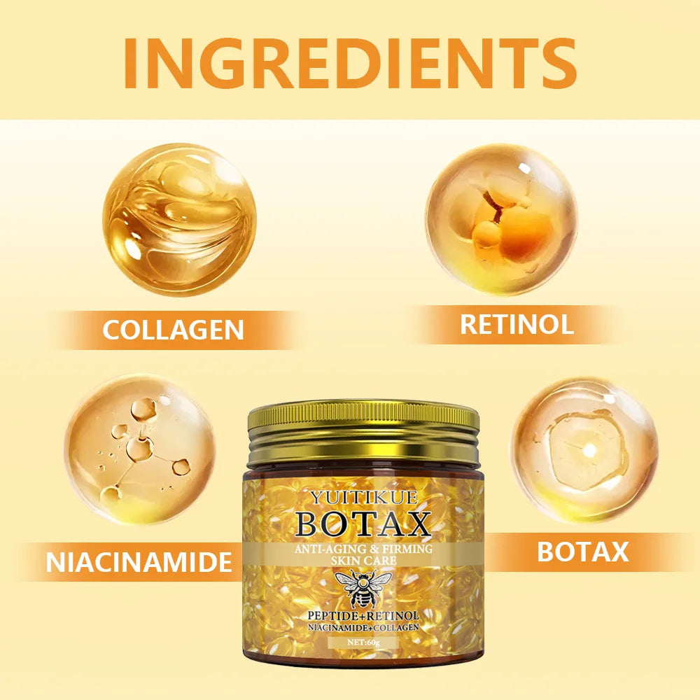 Crème Visage Effet BOTAX – Lifting Instantané Anti-Rides aux Peptides & Rétinol 60g