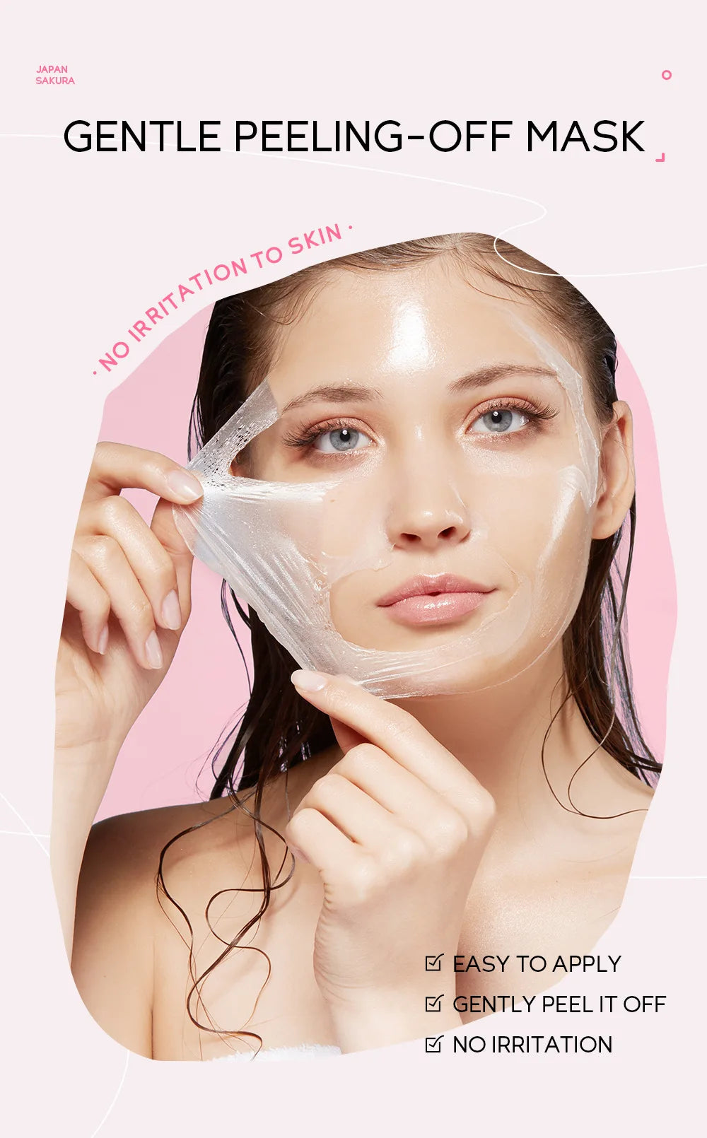 Masque Peeling Or 24K Sakura LAIKOU – Exfoliant & Éclat du Teint