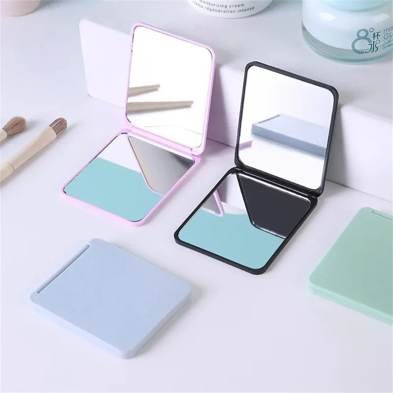 Miroir Pliable Double Face – Miroir de Poche Portable pour Étudiante, Bureau & Décoration