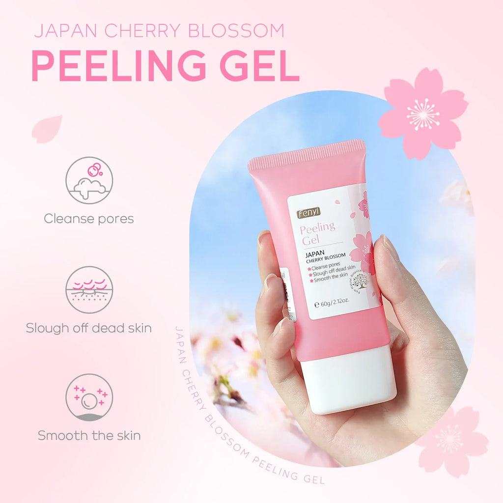 Gel Exfoliant Visage Sakura FENYI – Soin Nettoyant & Hydratant 60g