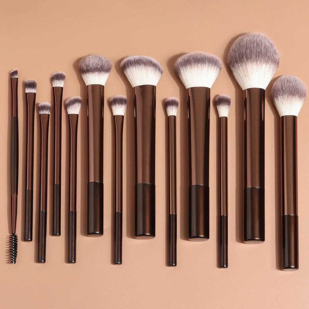 Set 13 Pinceaux Maquillage Professionnel – Fond de Teint, Fard, Blush & Correcteur