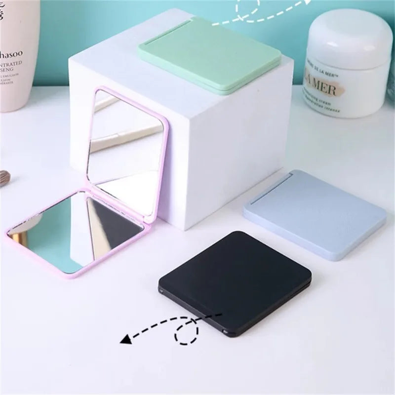 Miroir Pliable Double Face – Miroir de Poche Portable pour Étudiante, Bureau & Décoration
