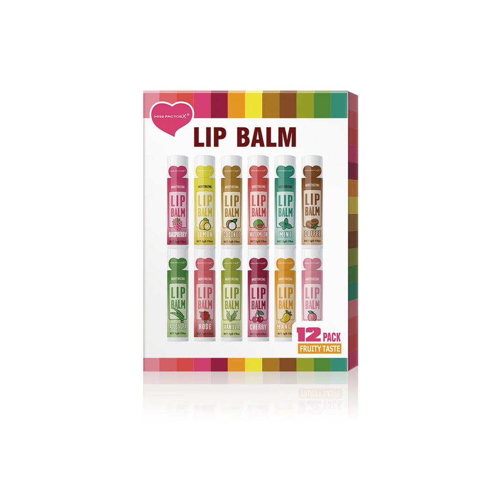 Coffret Cadeau 12 Baumes à Lèvres – Soin Hydratant Lèvres Homme & Femme