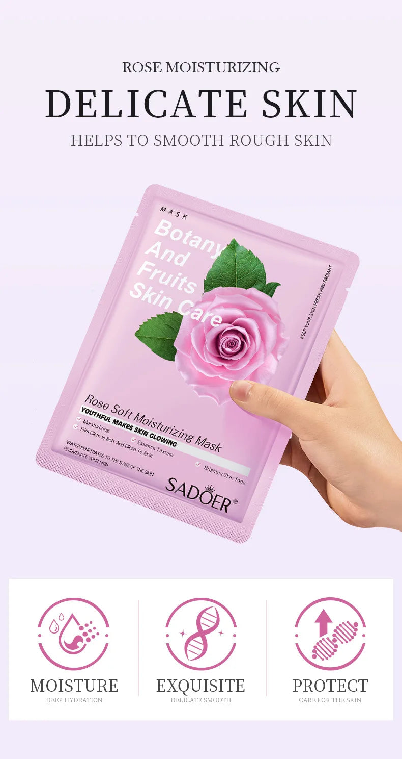 Masque Visage Plantes Naturelles – Lot de 8 Pièces Hydratant & Éclat