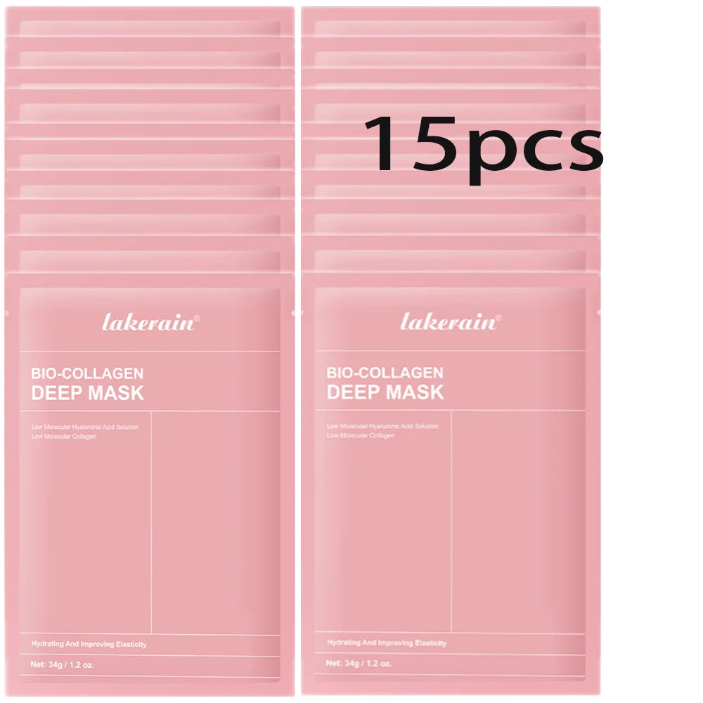 Masque Visage Bio-Collagène Profond – Soin Raffermissant & Hydratant 12 Pièces