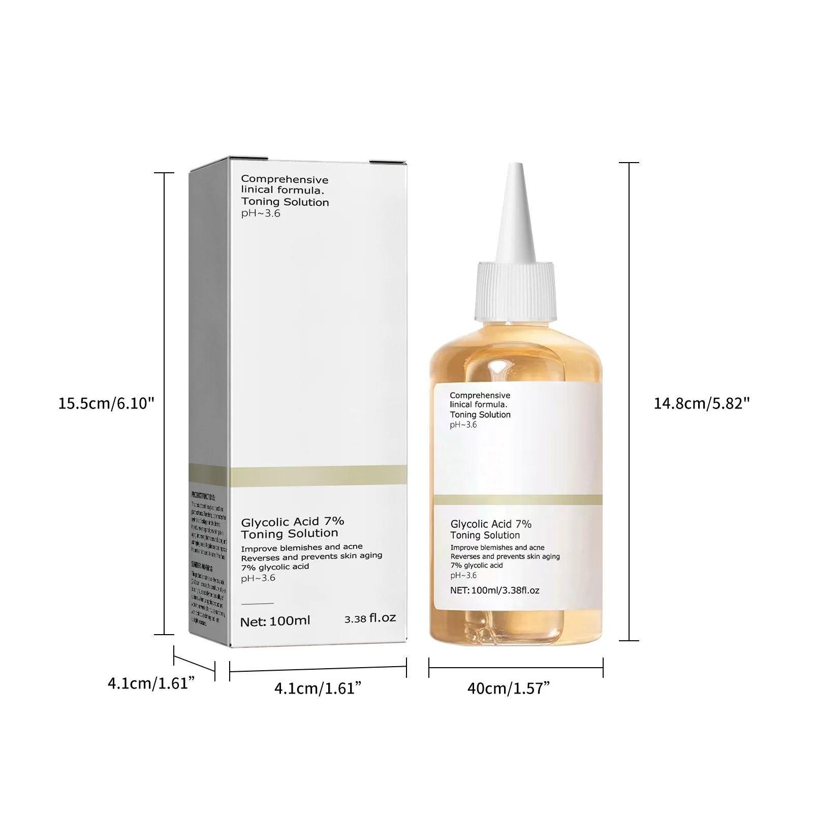Solution Tonique à l'Acide Glycolique 7% – Soin Anti-Acné & Hydratant 100ml