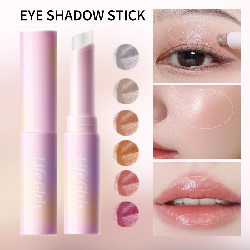 Crayon Fard à Paupières Jelly Brillant – Highlighter & Sourcils 2-en-1, Effet Nacré, Waterproof Longue Durée