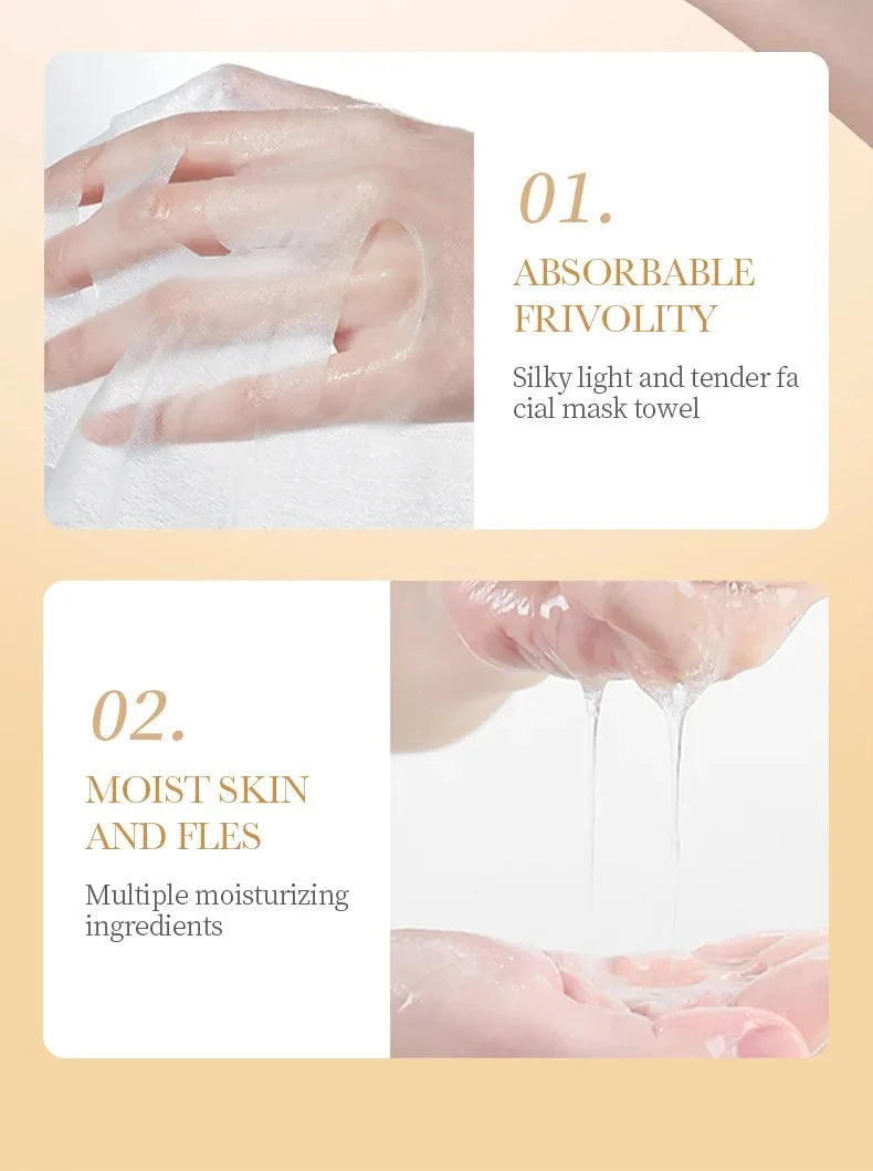 Masque Visage Collagène SADOER – Lot de 5/10/20/30 Pièces Raffermissant & Hydratant
