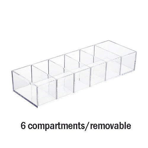 Organisateur Cosmétiques Acrylique Transparent – Boîte de Rangement Maquillage & Bijoux pour Bureau