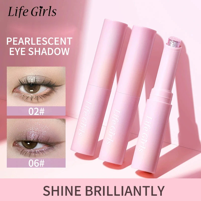 Crayon Fard à Paupières Jelly Brillant – Highlighter & Sourcils 2-en-1, Effet Nacré, Waterproof Longue Durée