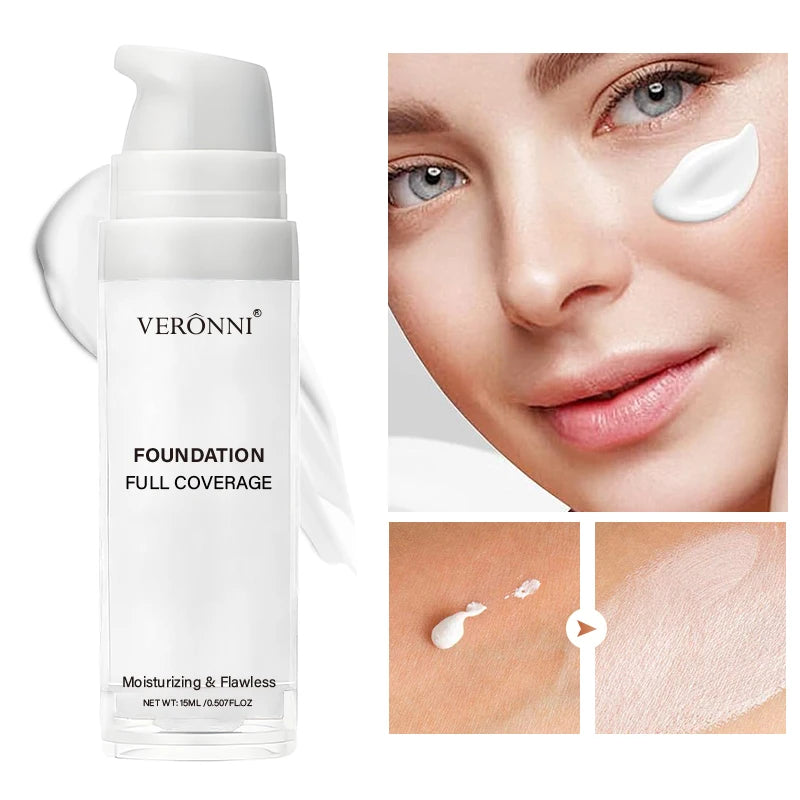Fond de Teint Liquide Blanc, Couvrance Totale Longue Durée, Formule Crémeuse pour Maquillage Gothique, Cosplay, Fini Mat