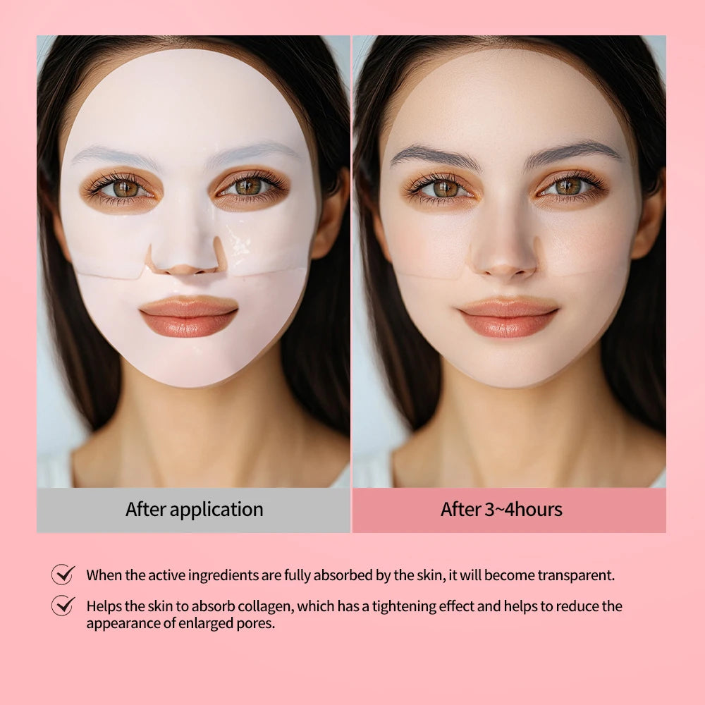 Masque Visage Bio-Collagène Profond – Soin Raffermissant & Hydratant 12 Pièces