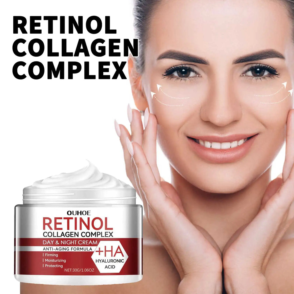 Crème Visage Rétinol & Collagène Jour & Nuit – Anti-âge & Hydratante 30ml