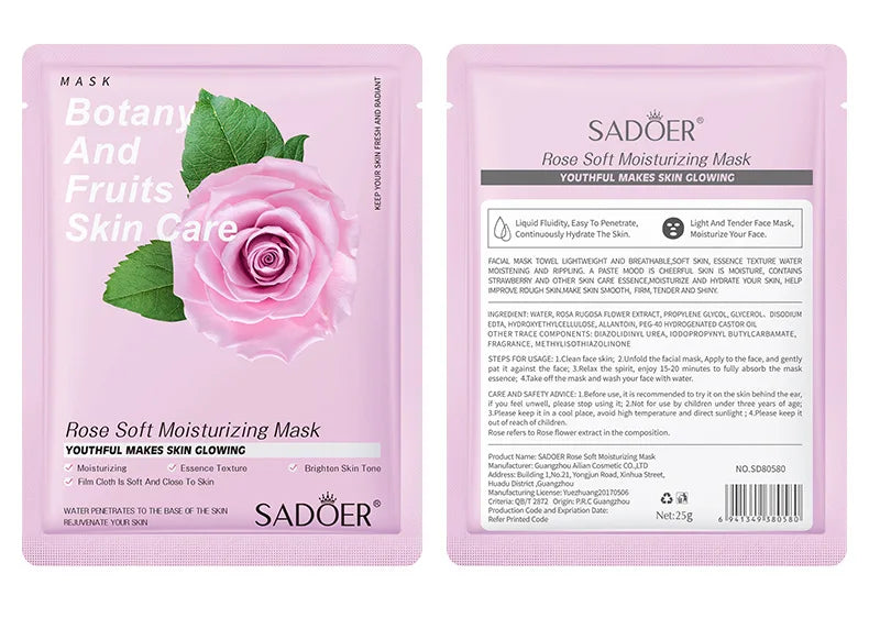 Masque Visage Plantes Naturelles – Lot de 8 Pièces Hydratant & Éclat