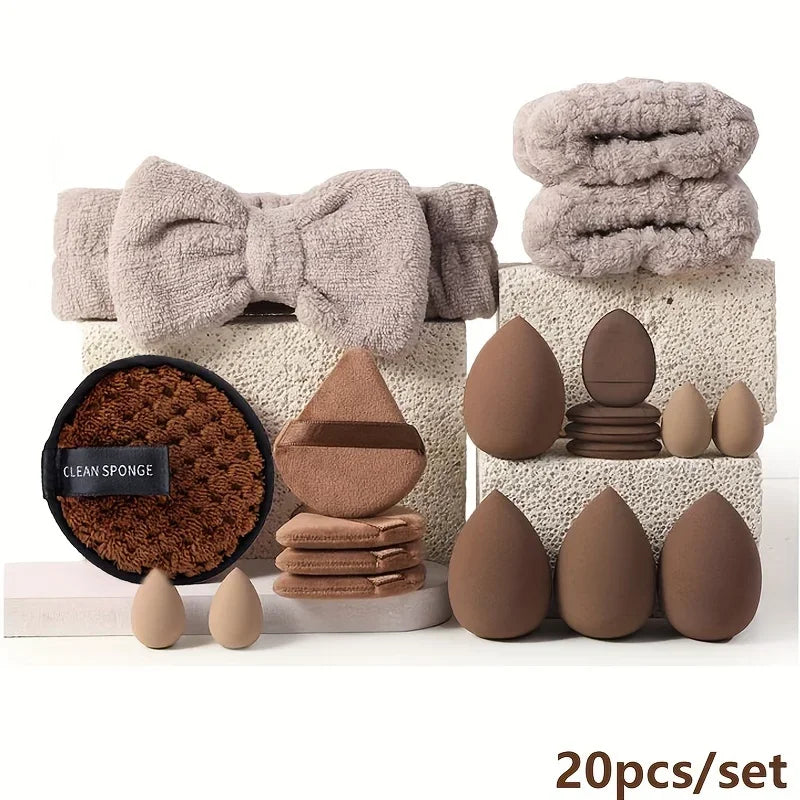 Kit Maquillage Complet 33 Pièces – Éponges & Pinceaux pour Application Parfaite