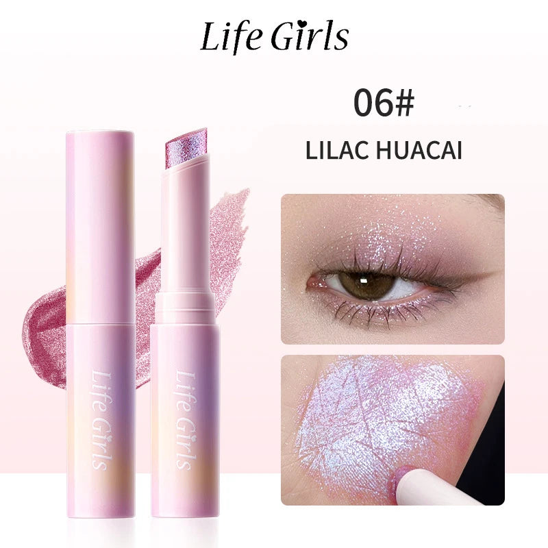 Crayon Fard à Paupières Jelly Brillant – Highlighter & Sourcils 2-en-1, Effet Nacré, Waterproof Longue Durée