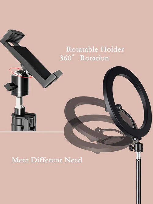 Anneau Lumineux 26 cm + Support Trépied pour Selfies et Photographie