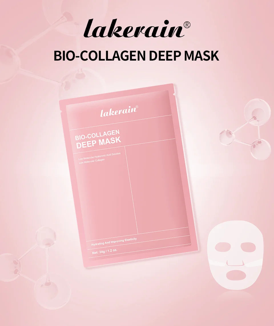 Masque Visage Bio-Collagène Profond – Soin Raffermissant & Hydratant 12 Pièces