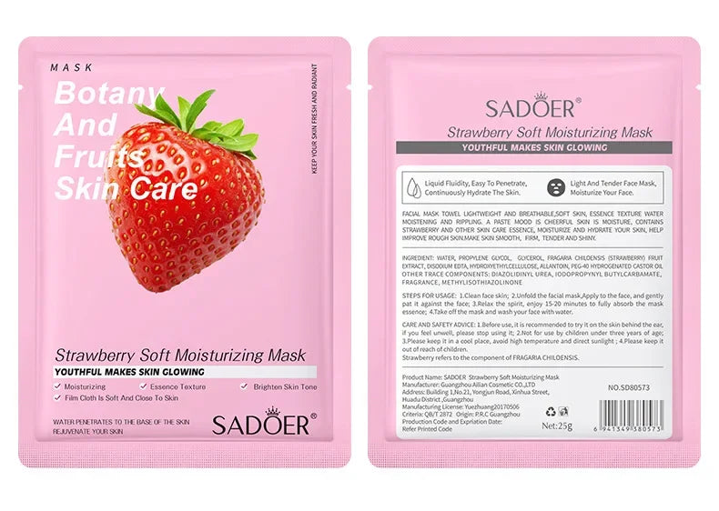 Masque Visage Plantes Naturelles – Lot de 8 Pièces Hydratant & Éclat