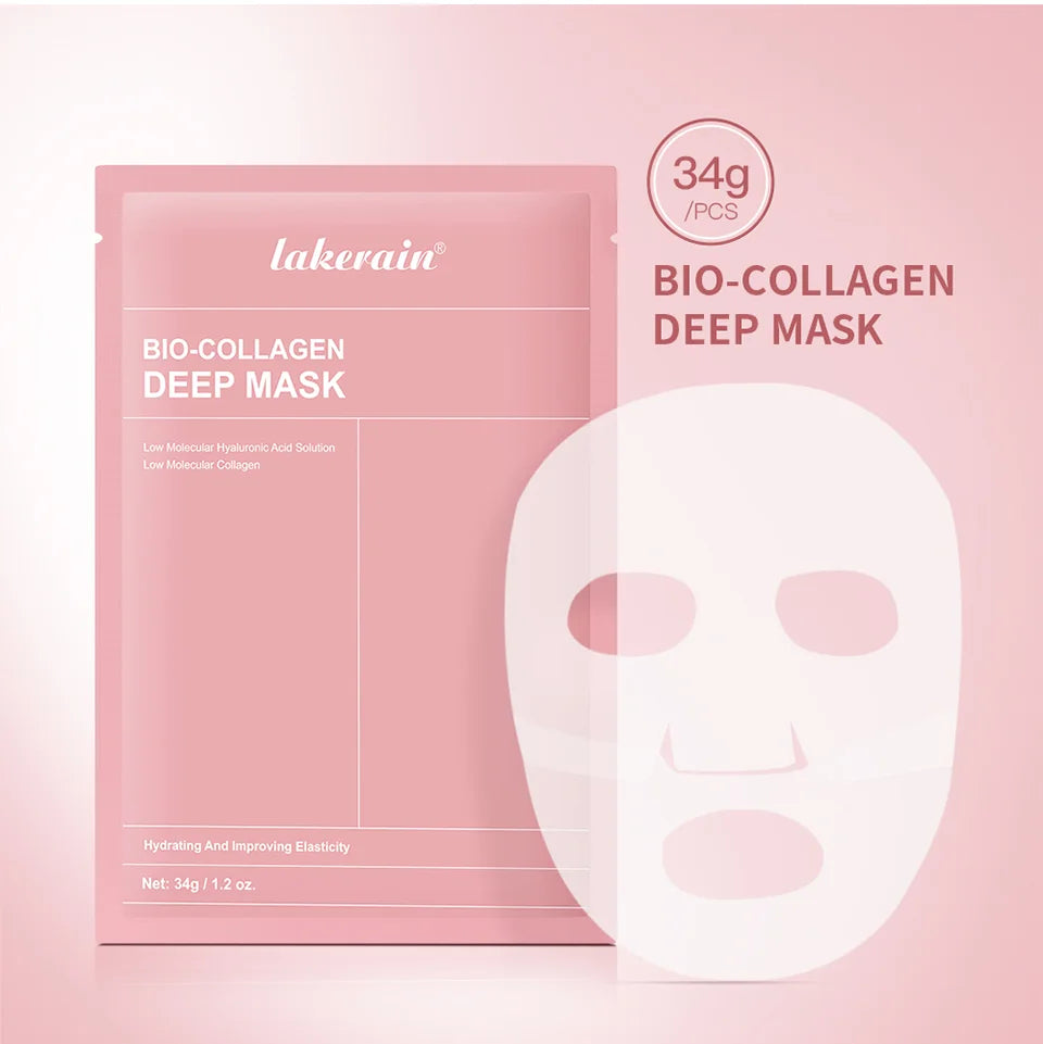 Masque Visage Bio-Collagène Profond – Soin Raffermissant & Hydratant 12 Pièces