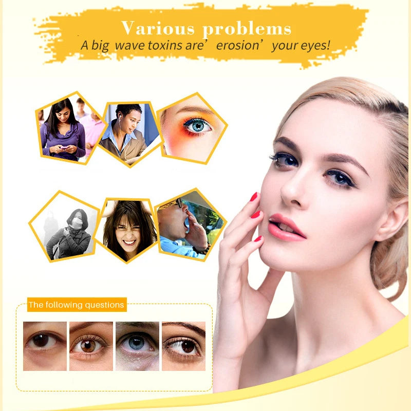 Masque Yeux Or & Collagène SADOER – 20 Pièces (10 Paires) Raffermissant & Hydratant