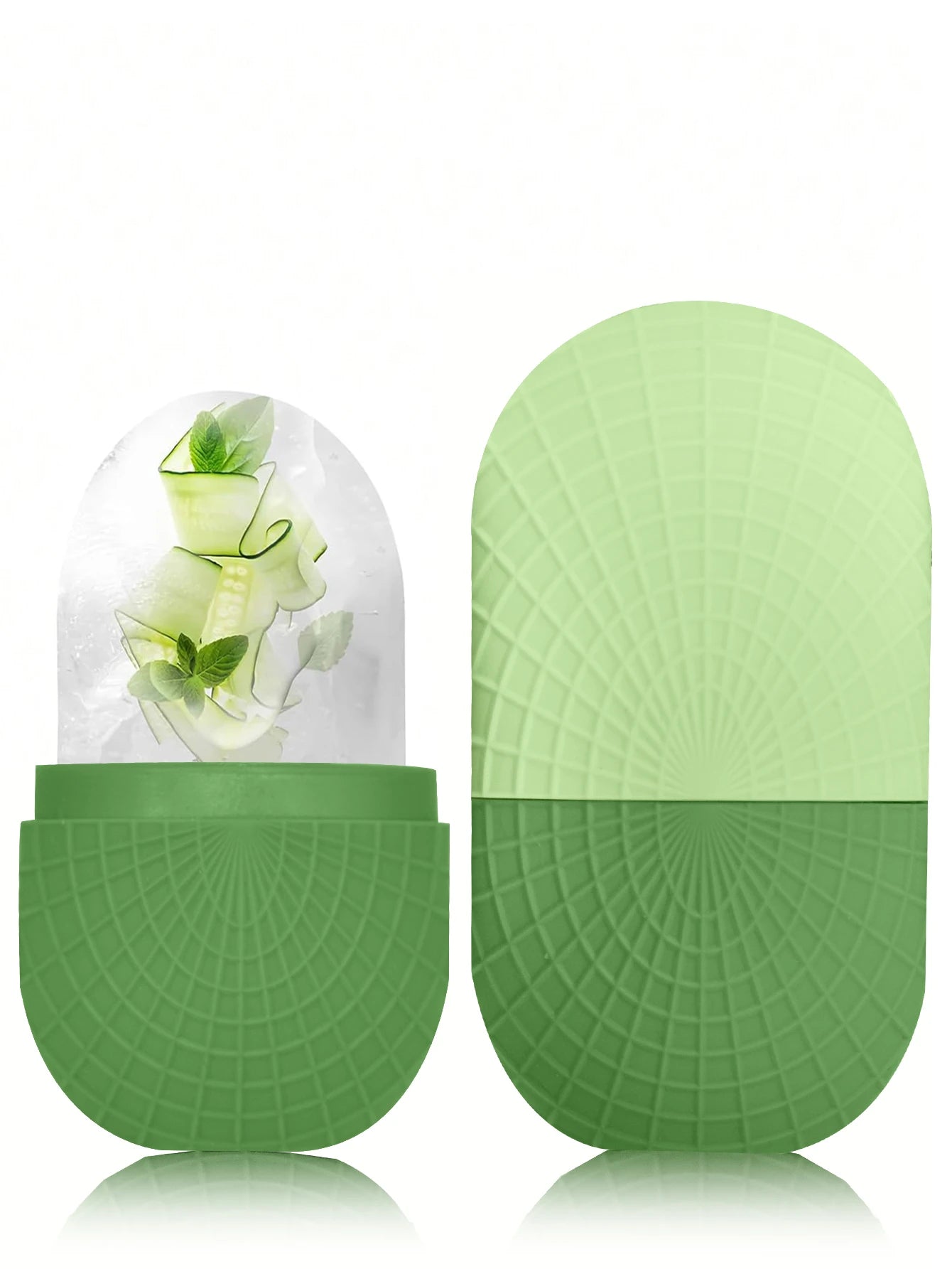 Rouleau de Glace Visage & Yeux – Massage Facial Silicone Réutilisable Anti-Fuites