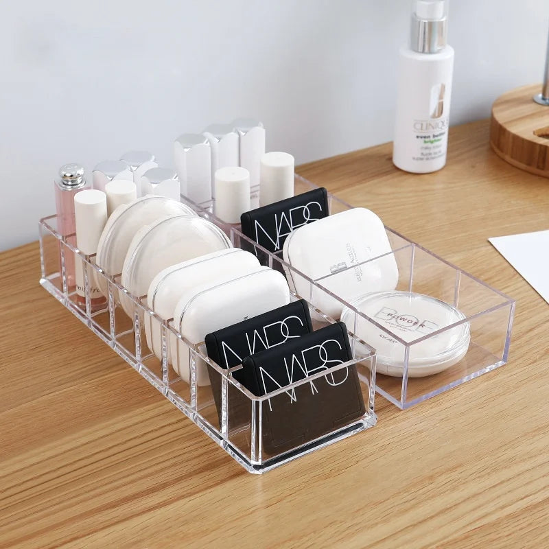 Organisateur Cosmétiques Acrylique Transparent – Boîte de Rangement Maquillage & Bijoux pour Bureau