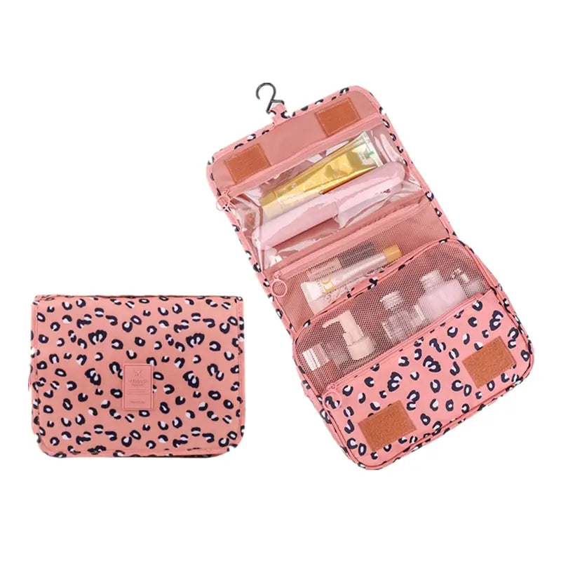 Trousse de Maquillage Voyage Femme – Pochette Imperméable avec Crochet pour Toilettes & Cosmétiques