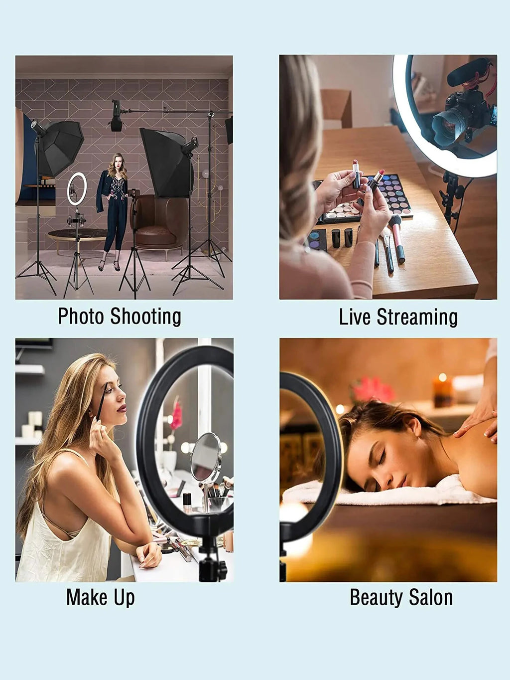 Anneau Lumineux 26 cm + Support Trépied pour Selfies et Photographie