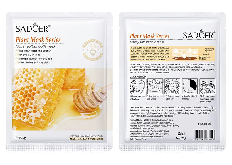 Masque Visage Plantes Naturelles – Lot de 8 Pièces Hydratant & Éclat