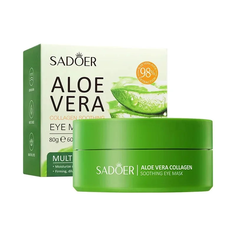 Masque Yeux Aloé Vera & Collagène – 60 Pièces (30 Paires) Anti-Cernes & Hydratant