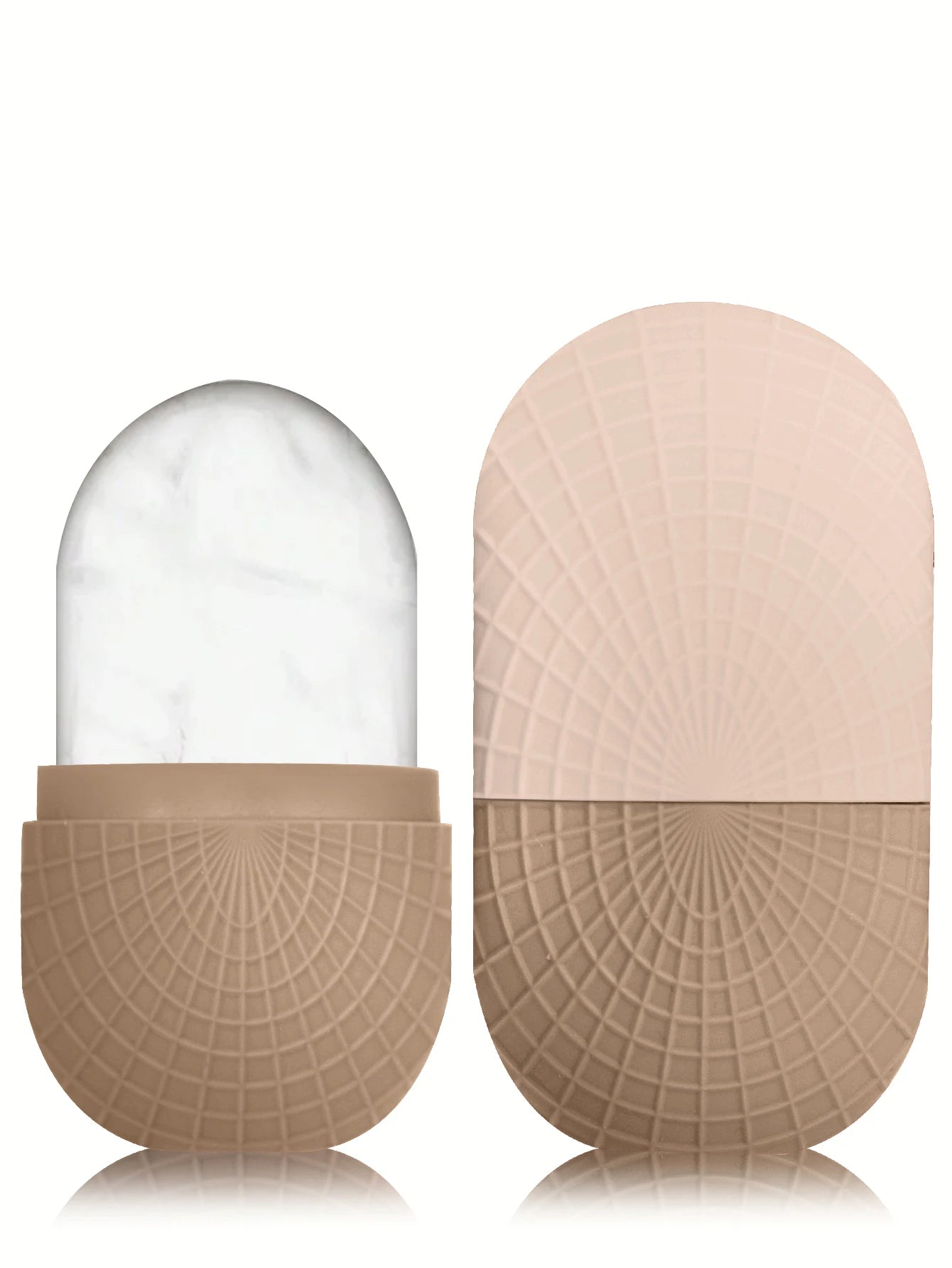 Rouleau de Glace Visage & Yeux – Massage Facial Silicone Réutilisable Anti-Fuites