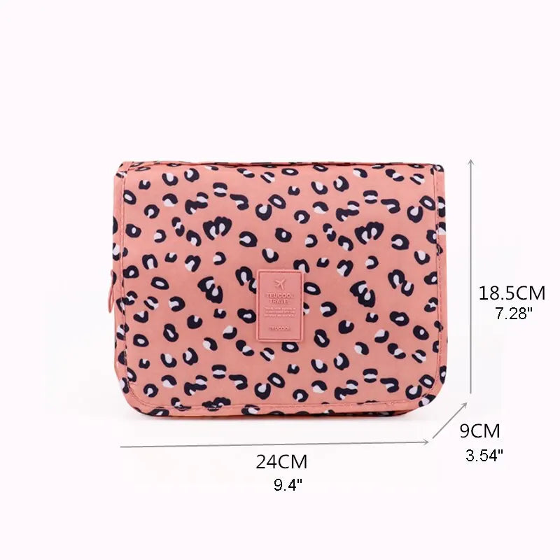Trousse de Maquillage Voyage Femme – Pochette Imperméable avec Crochet pour Toilettes & Cosmétiques
