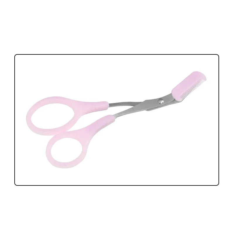 Ciseaux à Sourcils avec Peigne – Accessoires Maquillage en Acier Inoxydable pour Femmes