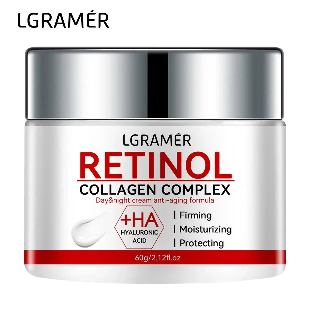 Crème Raffermissante Rétinol & Collagène – Anti-rides, Hydratante & Éclat 30g/60g