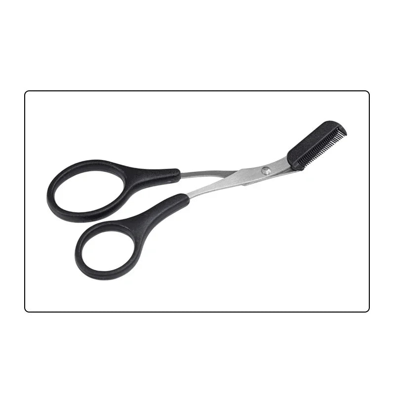 Ciseaux à Sourcils avec Peigne – Accessoires Maquillage en Acier Inoxydable pour Femmes