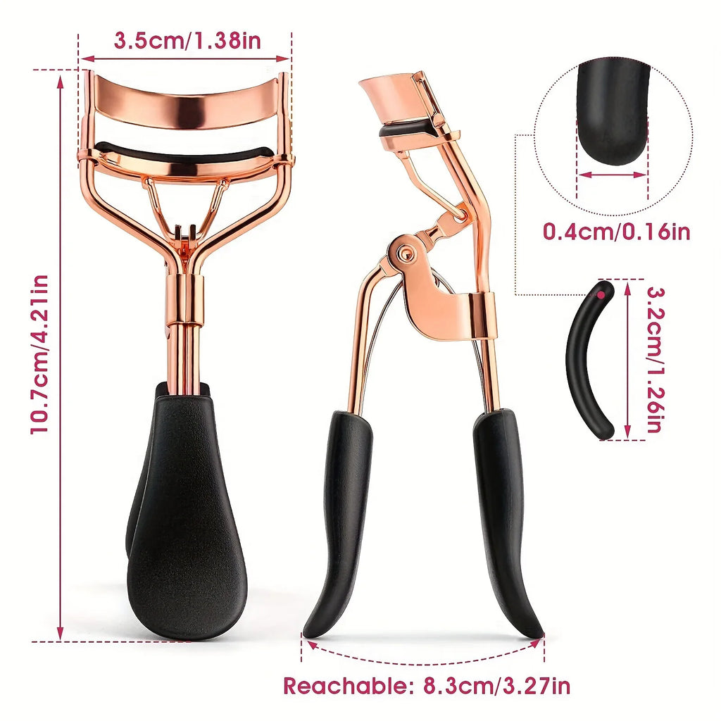 Recourbe-Cils Professionnel 11/16 Pièces avec 10 Recharges – Pince à Cils Longue Durée pour Femme