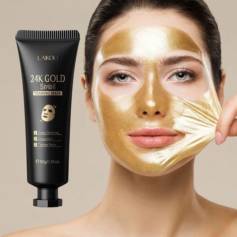 Masque Peeling Or 24K Sakura LAIKOU – Exfoliant & Éclat du Teint