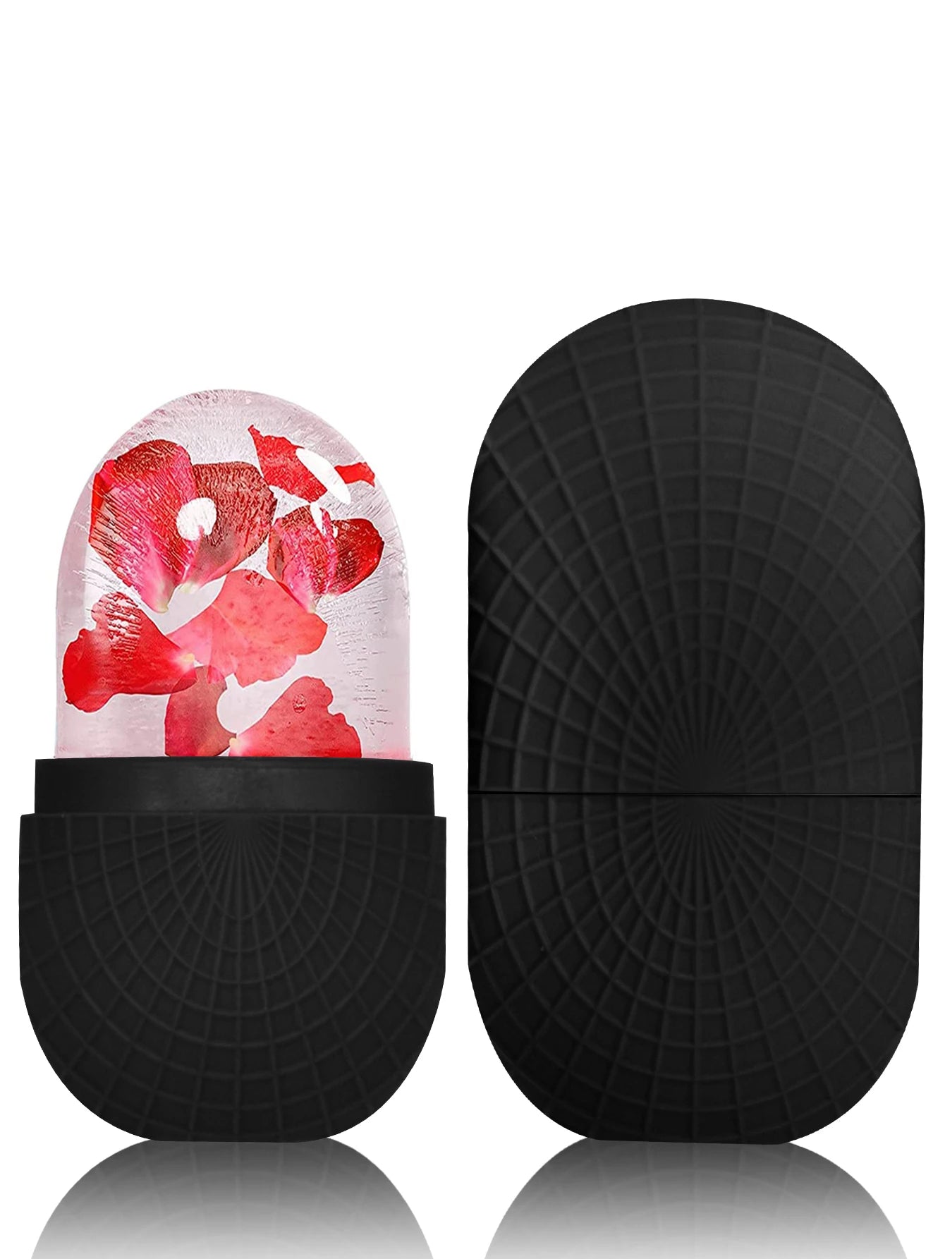 Rouleau de Glace Visage & Yeux – Massage Facial Silicone Réutilisable Anti-Fuites